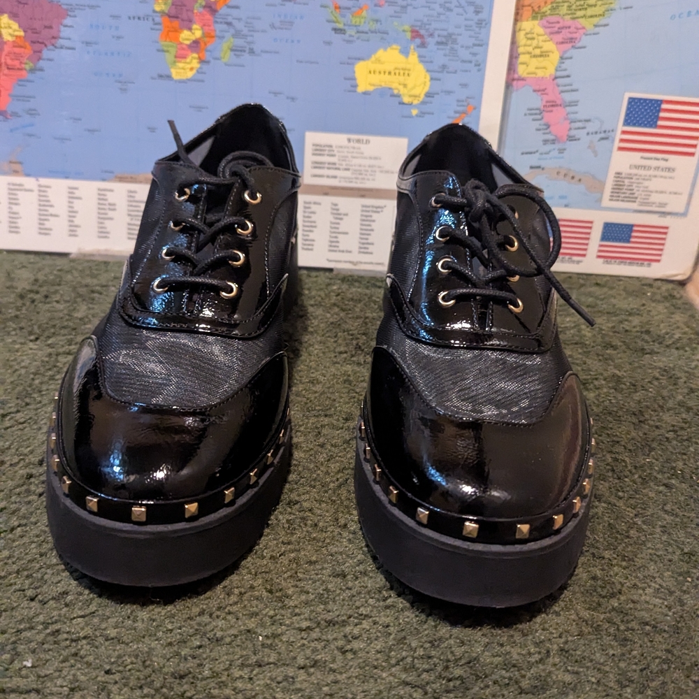 Jessica Simpson Black Patent Leather Loafers